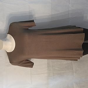 Azules women's Ava A Line tunic olive short sleeve small